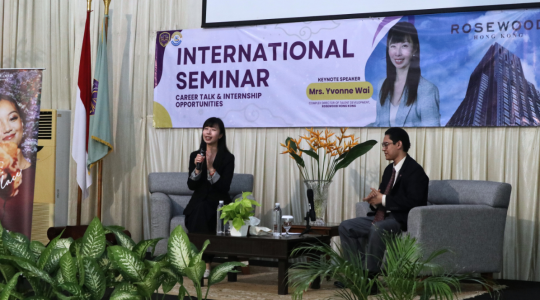 Seminar Internasional | rosewood hongkong | industri perhotelan | seminar perhotelan | hotelier | kuliah umum | kampus